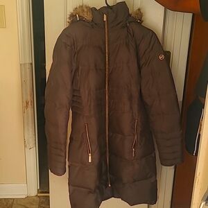 Michael Kors Gray Jacket with faux fur